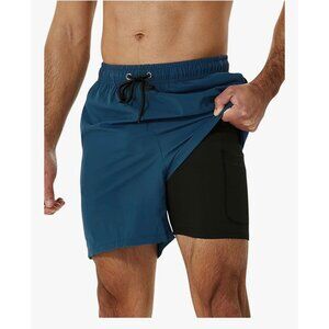 Silkworld Men's Gobain Blue Swim Trunks – Size L (NWT)‎